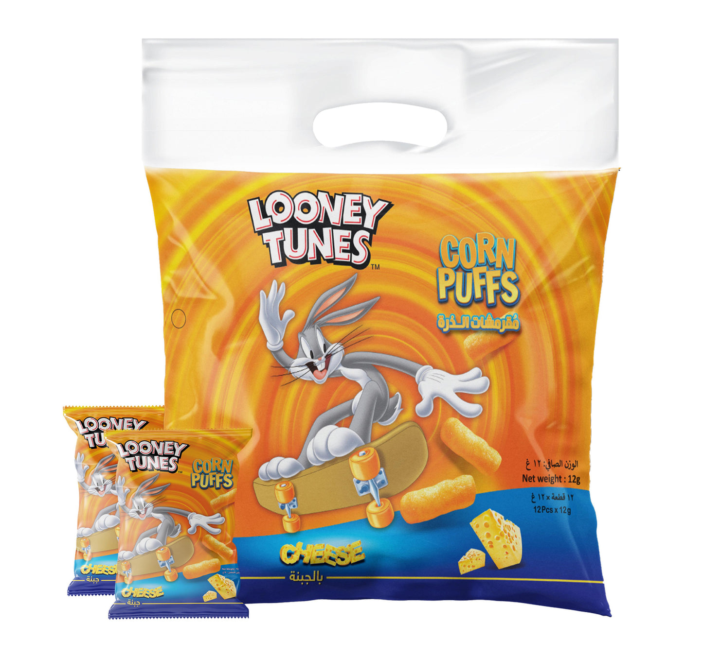 Looney Tunes Cheese Corn Puffs 12 x 12 g