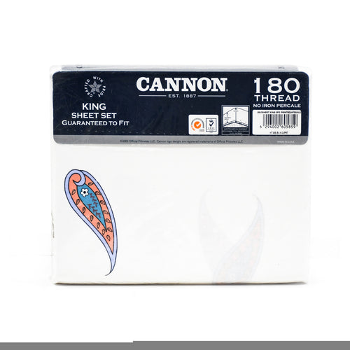 Cannon Printed King Size Bedsheet Set, 3 pcs, 180 Thread Count