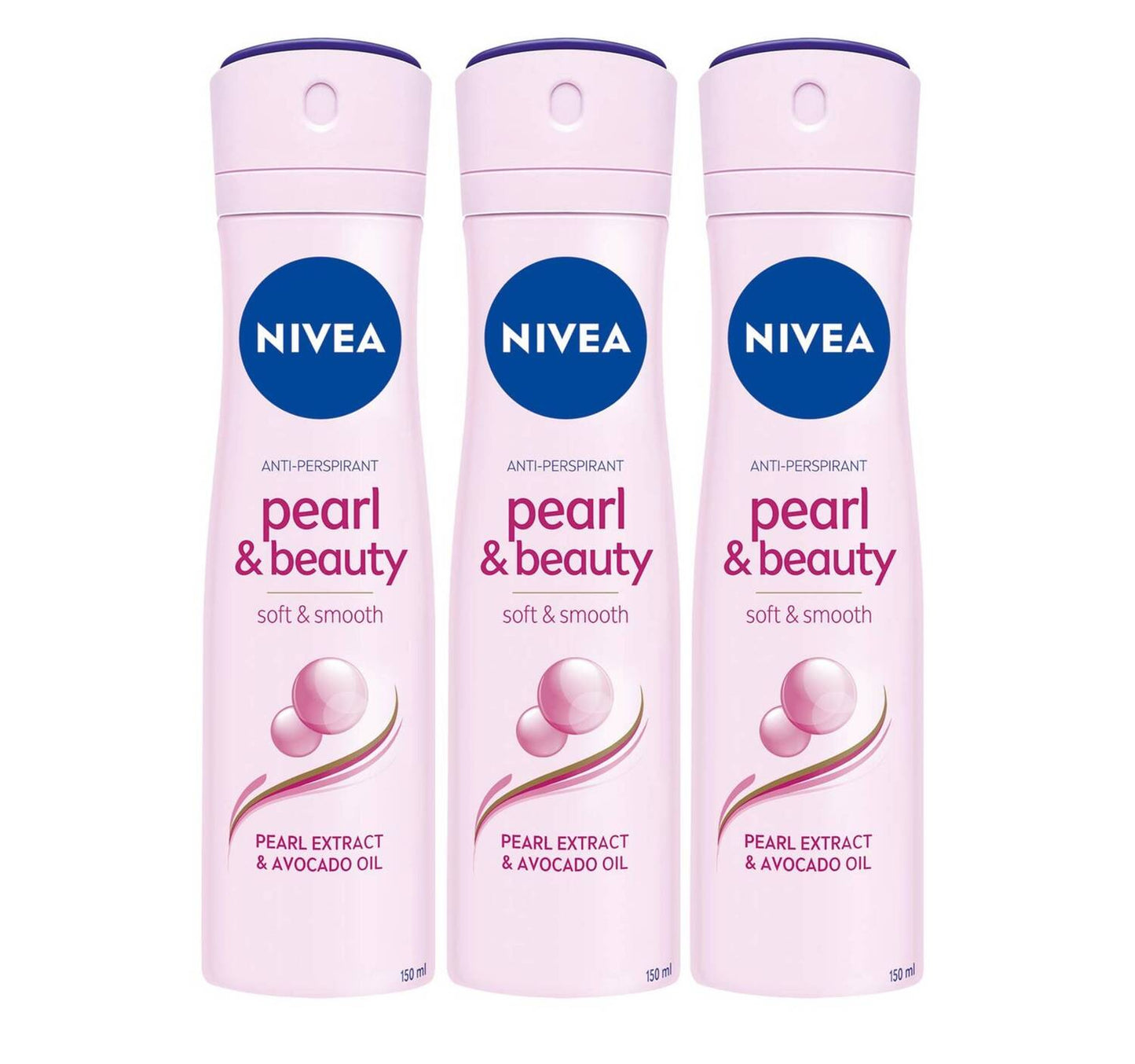 بخاخ نيفيا مضاد للتعرق للنساء، 3 عبوات × 150 مل