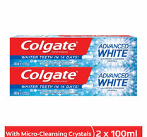 معجون أسنان كولجيت أدفانسد وايت مع كريستال التنظيف الدقيق عبوة اقتصادية، 2 × 100 مل