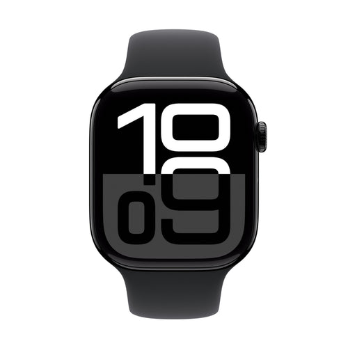 Apple Watch Series 10 46 mm GPS Smartwatch, Jet Black Aluminium Case with Black Sport Band(M/L), MWWQ3QA/A