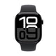 Apple Watch Series 10 GPS, 42 mm Jet Black Aluminium Case with Black Sport Band - M/L