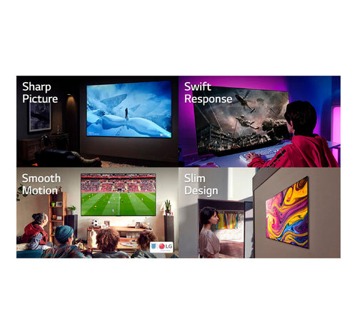 LG OLED TV 65 Inch A1 Series, Cinema Screen Design 4K Cinema HDR WebOS Smart AI ThinQ Pixel Dimming