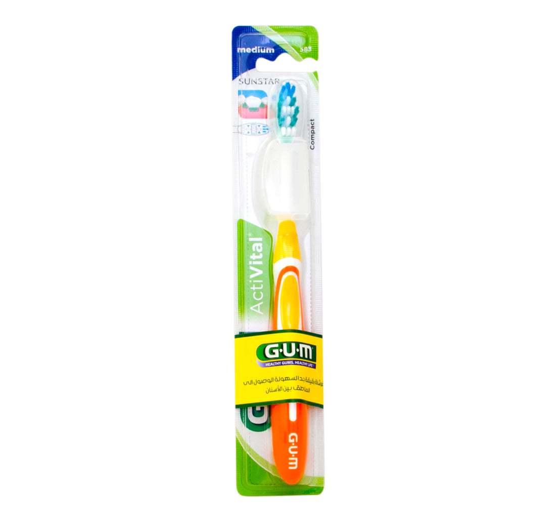 Gum Activital Medium Toothbrush Assorted 1 pc