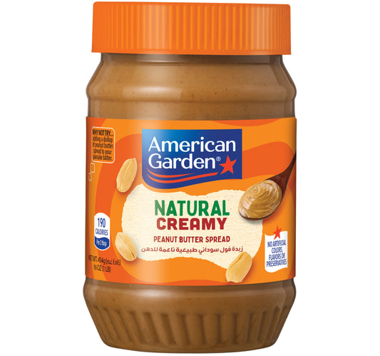 American Garden Vegan & Gluten Free Natural Creamy Peanut Butter 454 g