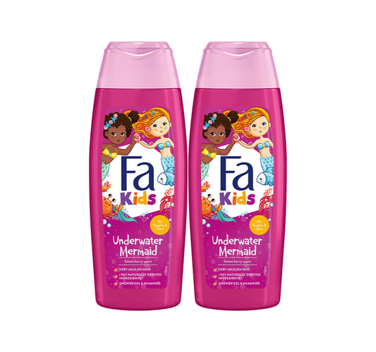 جل استحمام وشامبو فا كيدز تحت الماء حورية البحر 2 × 250 مل