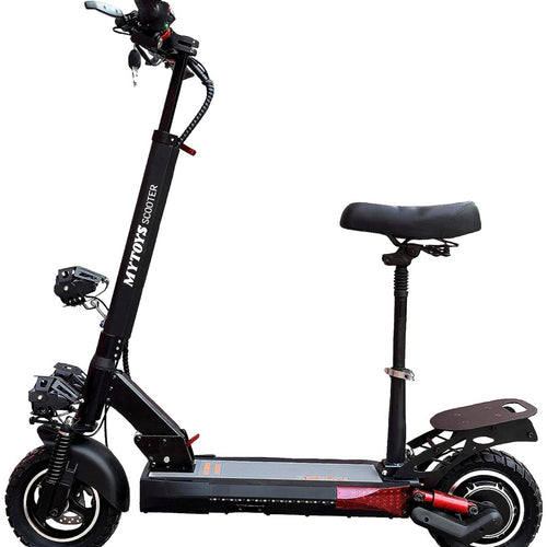 Mytoys Electric Scooter 2023 Upgraded Version Removeable Comfortable Seat Front Triple LED Lights MT908