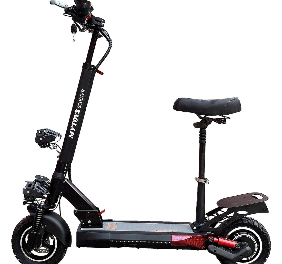 Mytoys Electric Scooter 2023 Upgraded Version Removeable Comfortable Seat Front Triple LED Lights MT908