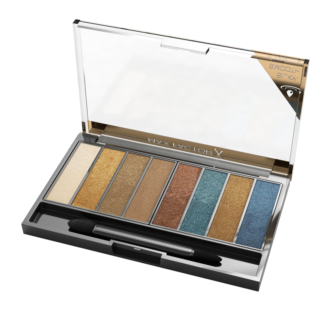 Max Factor Masterpiece Nude Palette, Contouring Eye Shadows, 8 Perfectly Paired Shades, Dual-Tip Applicator 04 Peacock Nudes, 6.5 g, 0.22 fl oz