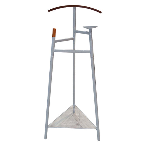 Maple Leaf Home Coat Hanger, Metal & Wooden, White, 83302