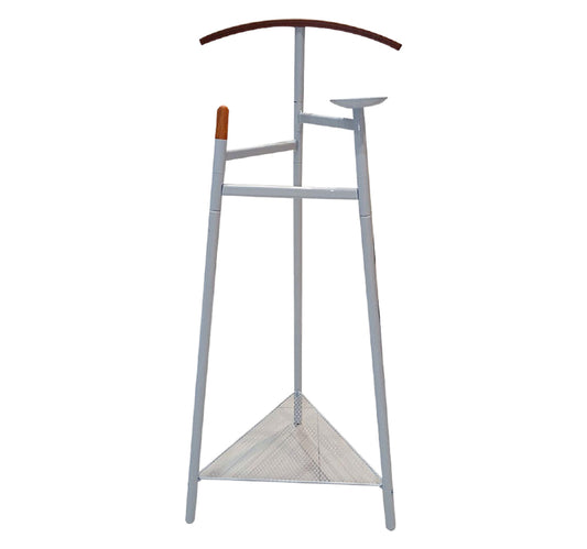 Maple Leaf Home Coat Hanger, Metal & Wooden, White, 83302