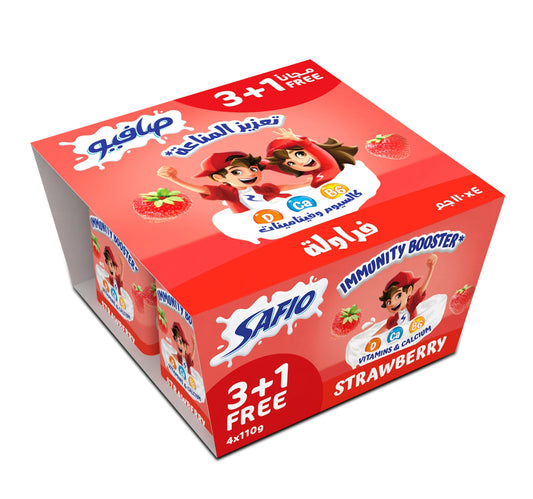 Safio Strawberry Yogurt 110 g 3+1
