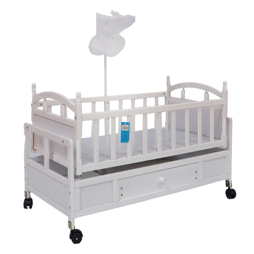 First Step Baby Wooden Cradle, Pink A25, 5370-4-2