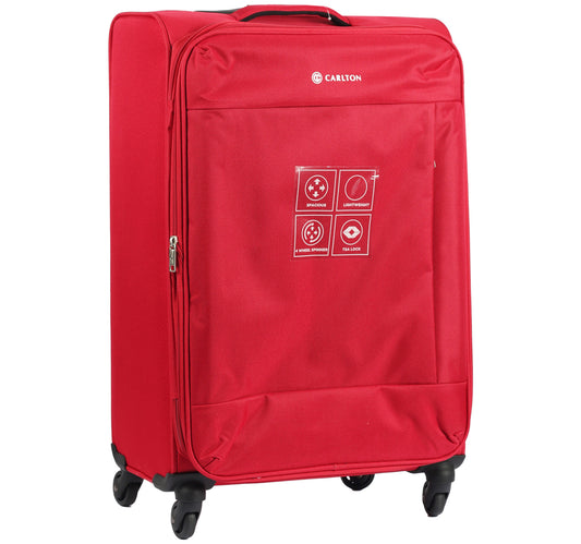 Carlton Elante 4 Wheel Soft Trolley, 67 cm, Red