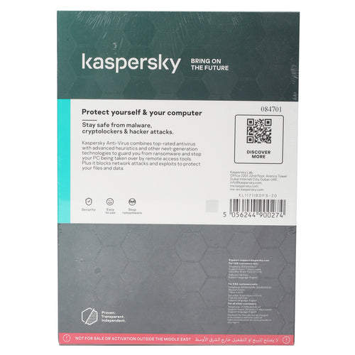 Kaspersky Anti-Virus 2020 3 + 1 User
