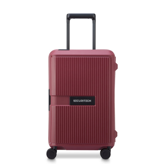 Delsey Securitech Stone 4 Double Wheels Hard Trolley, 55 cm, Burgundy