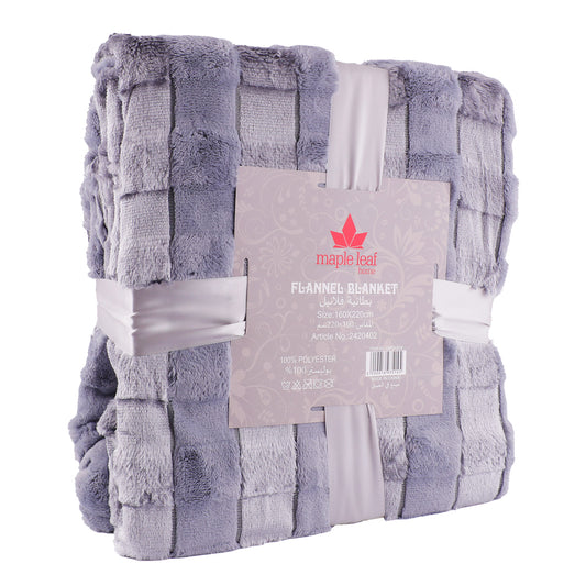 بطانية مربعة من البوليستر فلانل من مابل ليف هوم، 160 × 220 سم، متنوعة، ZMF24SCP