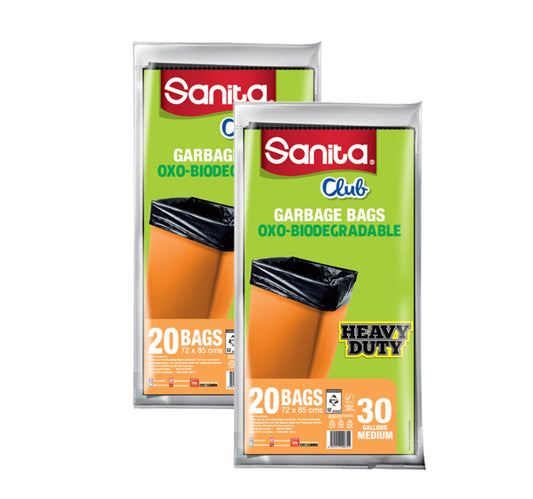 Sanita Club Garbage Bag Heavy Duty 30 Gallons 2 x 20pcs