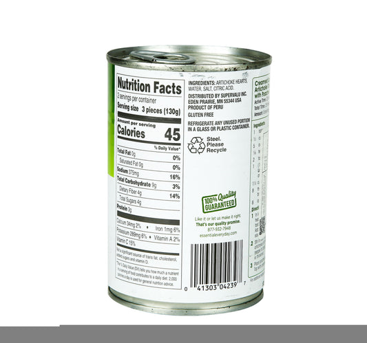 Essential Everyday Whole Artichoke Hearts Large 396 g