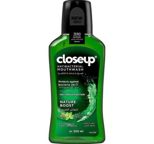 Closeup Nature Boost Anti-Bacterial Mouth Wash 300 ml