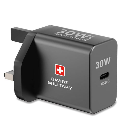 Swiss Military GaN Super Charger with Type C Premium Cable, 30 W