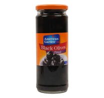 American Garden Pitted Black Olives 450 g