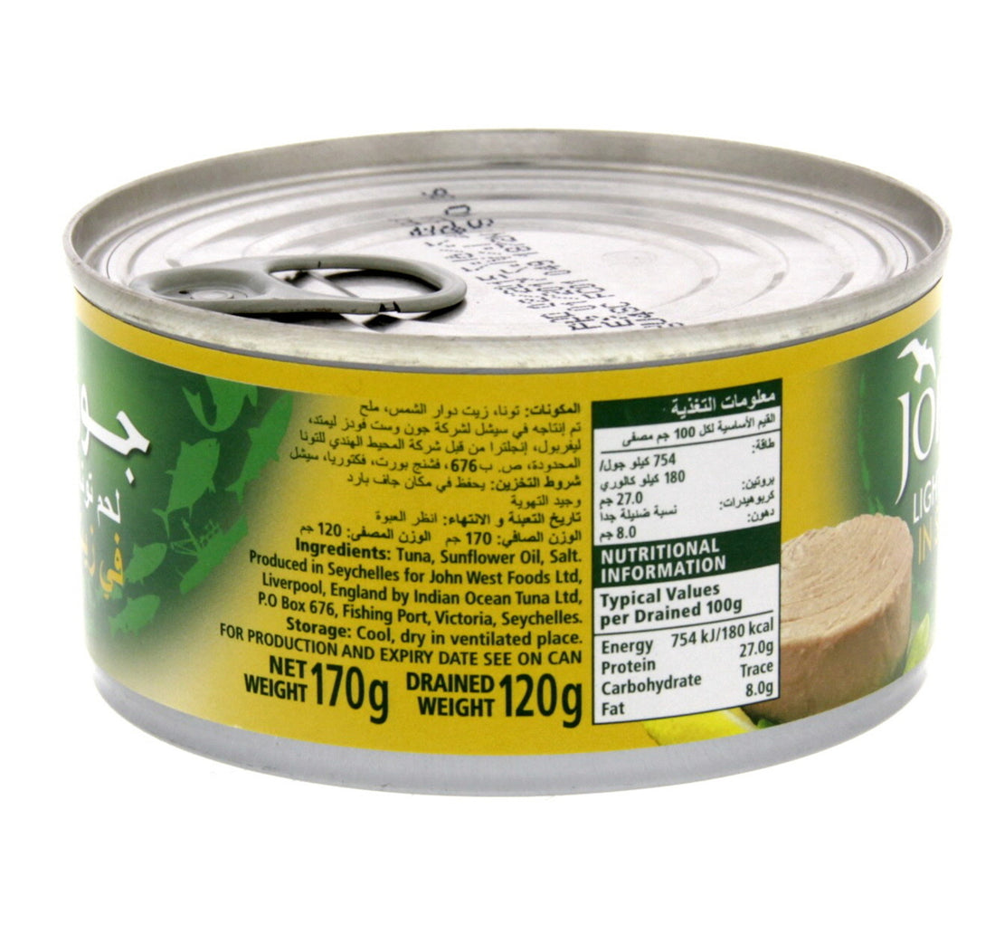 John West Light Meat Tuna Solid In Sunflower Oil 170 g