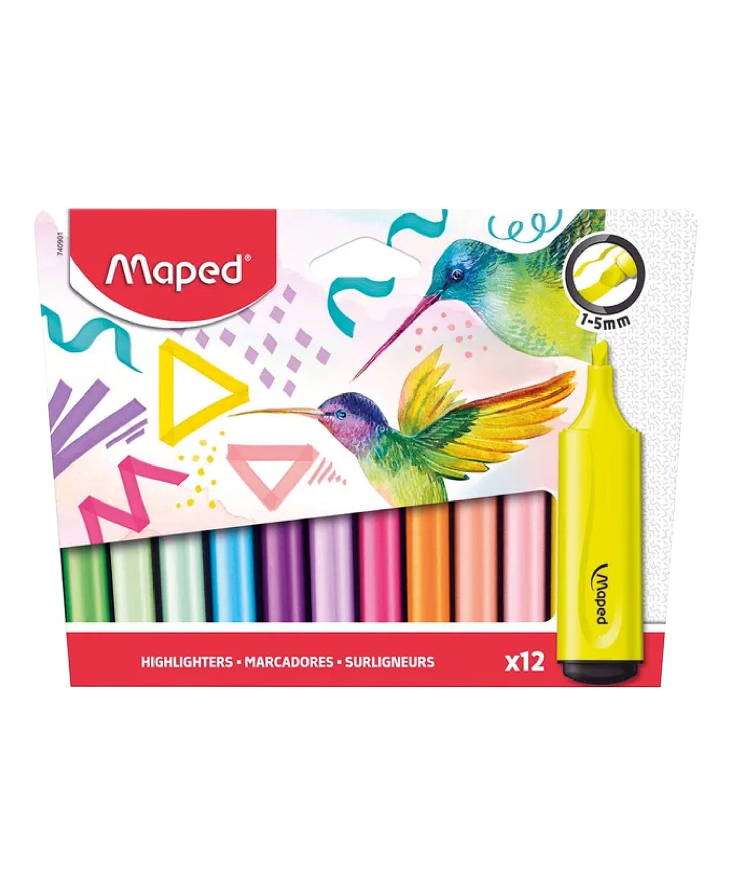 قلم تمييز مابد فلو بيبس 12 قطعة MD-740901