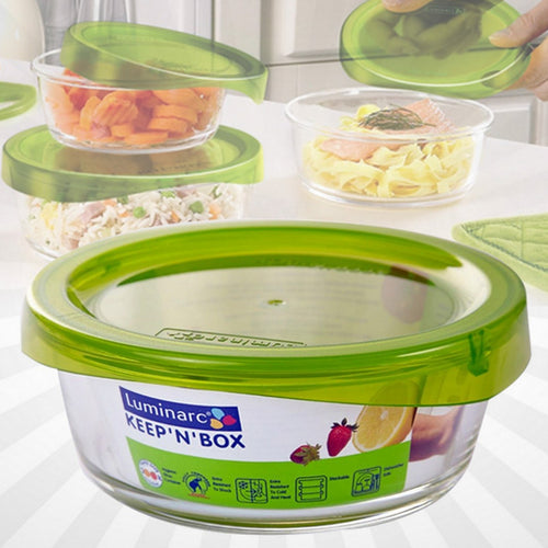 Luminarc Keep N Box Tempered Glass Round container, 630ml, G4265
