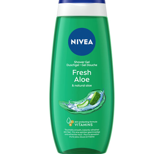 Nivea Fresh Aloe Shower Gel Refreshing Body Wash with Natural Aloe Vera & Moisturising Formula 250 ml