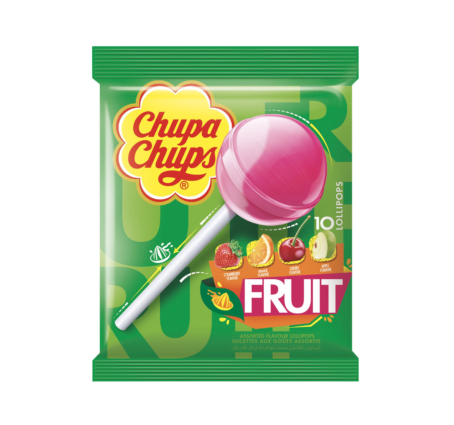 Chupa Chups Fruit Lollipops Candy 10pcs