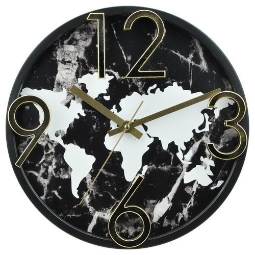 Maple Leaf Home Battery Operated PVC, 3D Number Wall Clock 30cm
