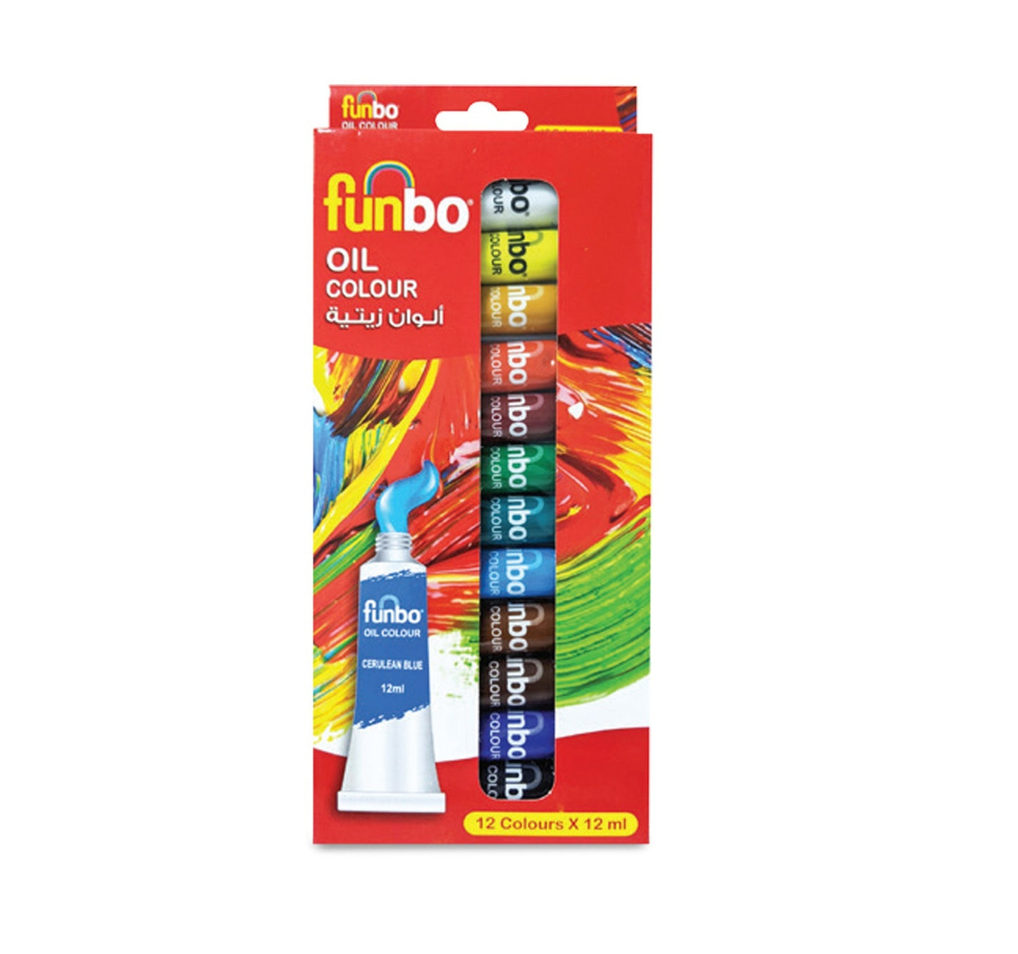 Funbo Oil Paint 12's 12ml Tube OIL1212