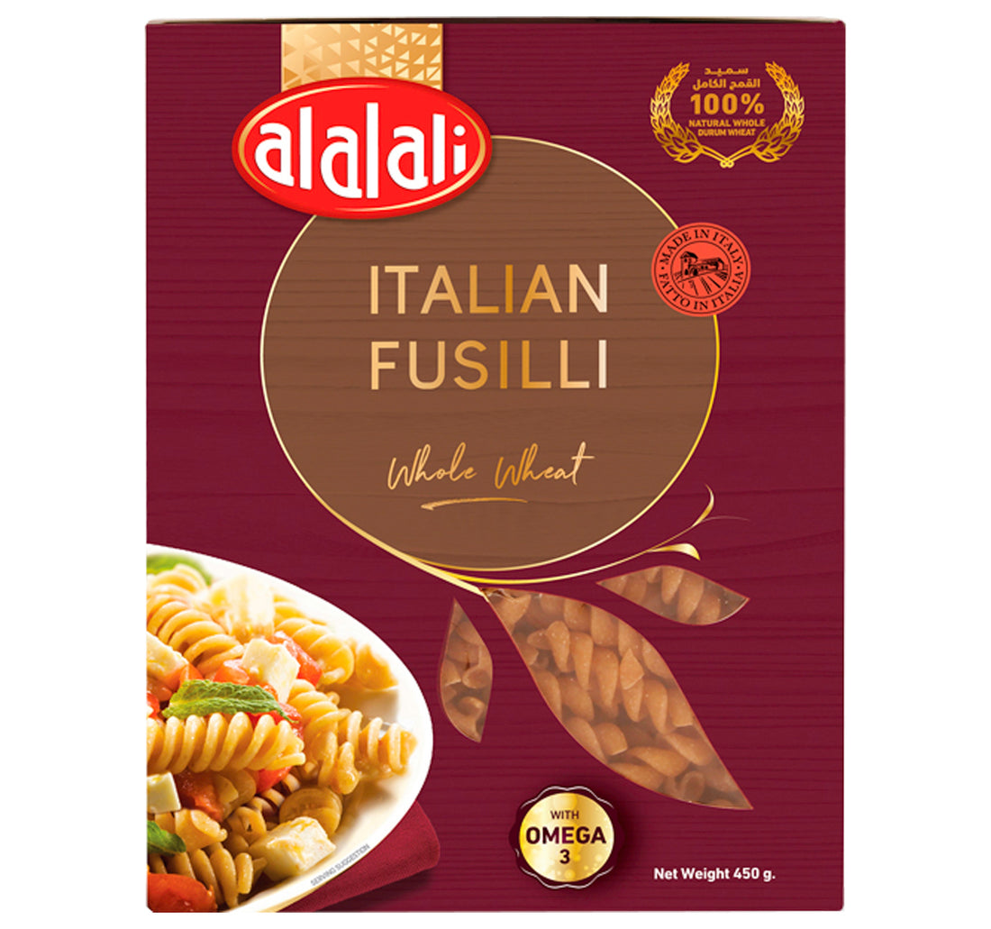 Al Alali Whole Wheat Fusilli With Omega 3 450 g