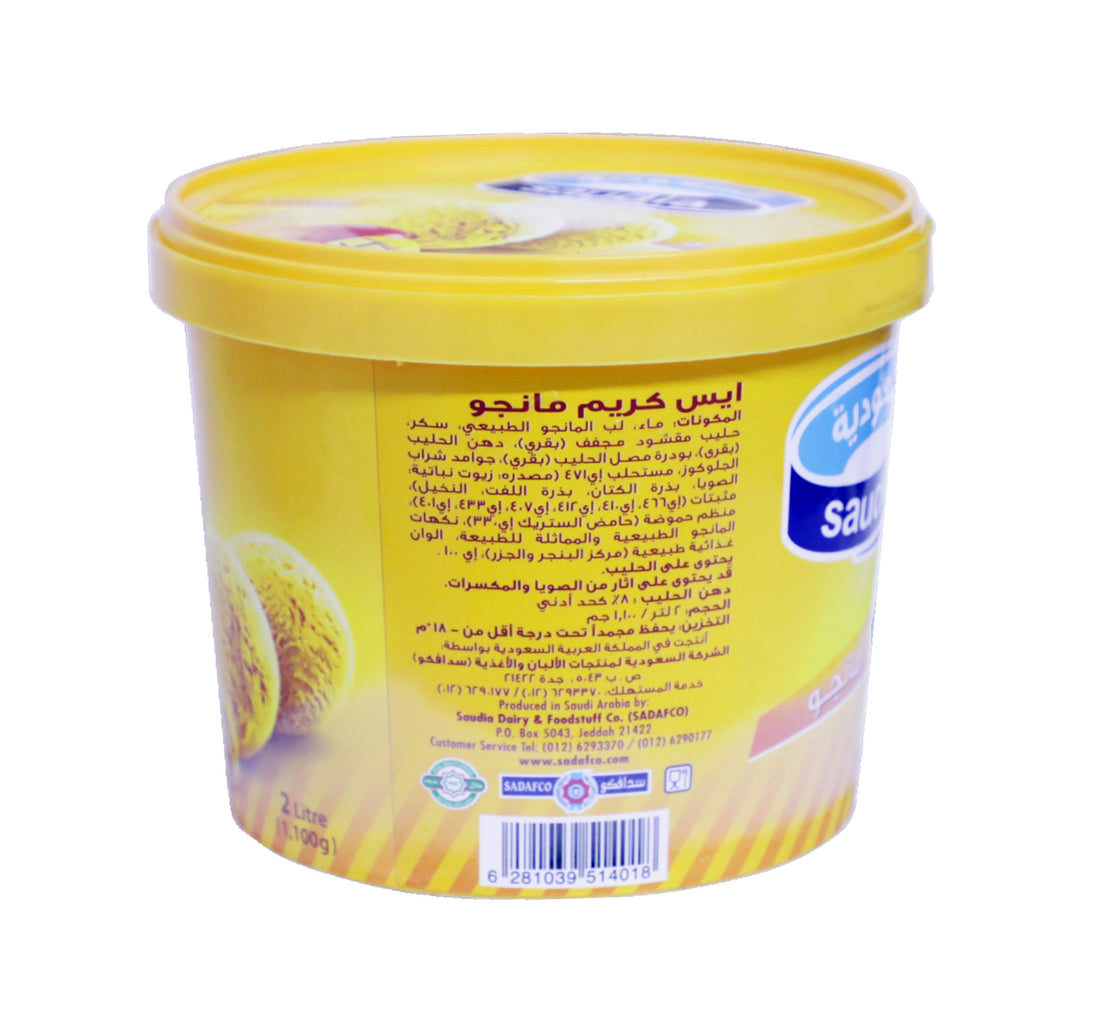 Saudia Ice Cream Mango 2 Litre