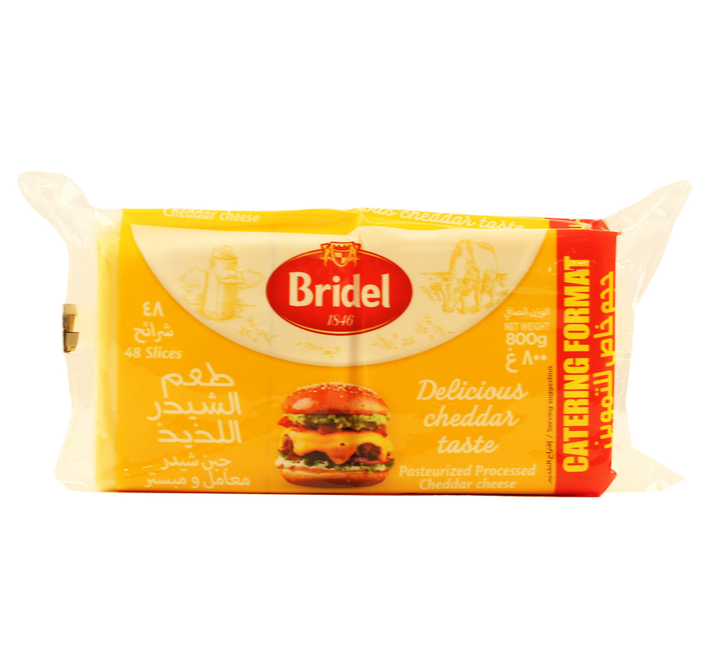Bridel Cheddar Slice Cheese 800 g