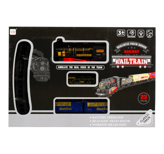 Skid Fusion Battery Operated Track Train Set, 23 pcs, 4018-4C