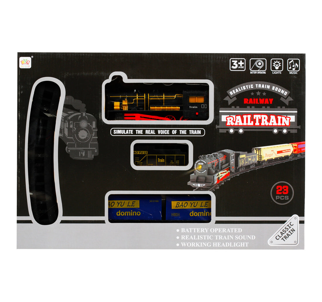 Skid Fusion Battery Operated Track Train Set, 23 pcs, 4018-4C