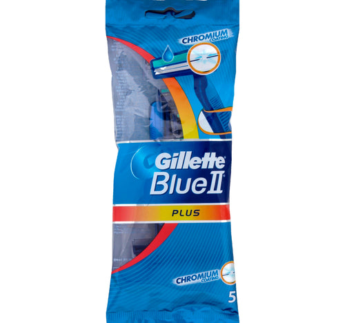 Gillette Blue II Plus Men's Disposable Razors 5 pcs