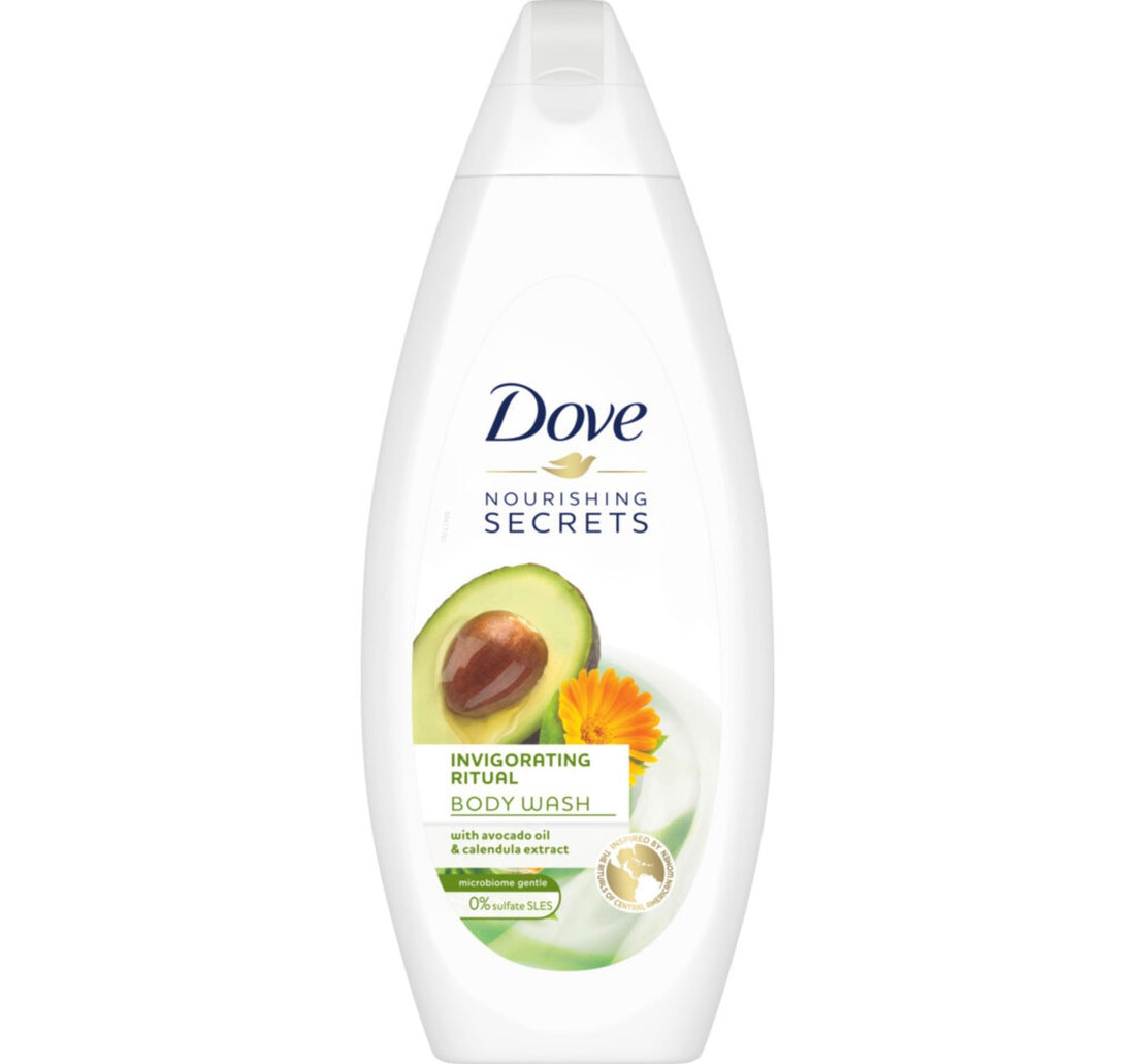 Dove Invigorating Ritual Body Wash With Avocado Oil & Calendula Extract 250 ml