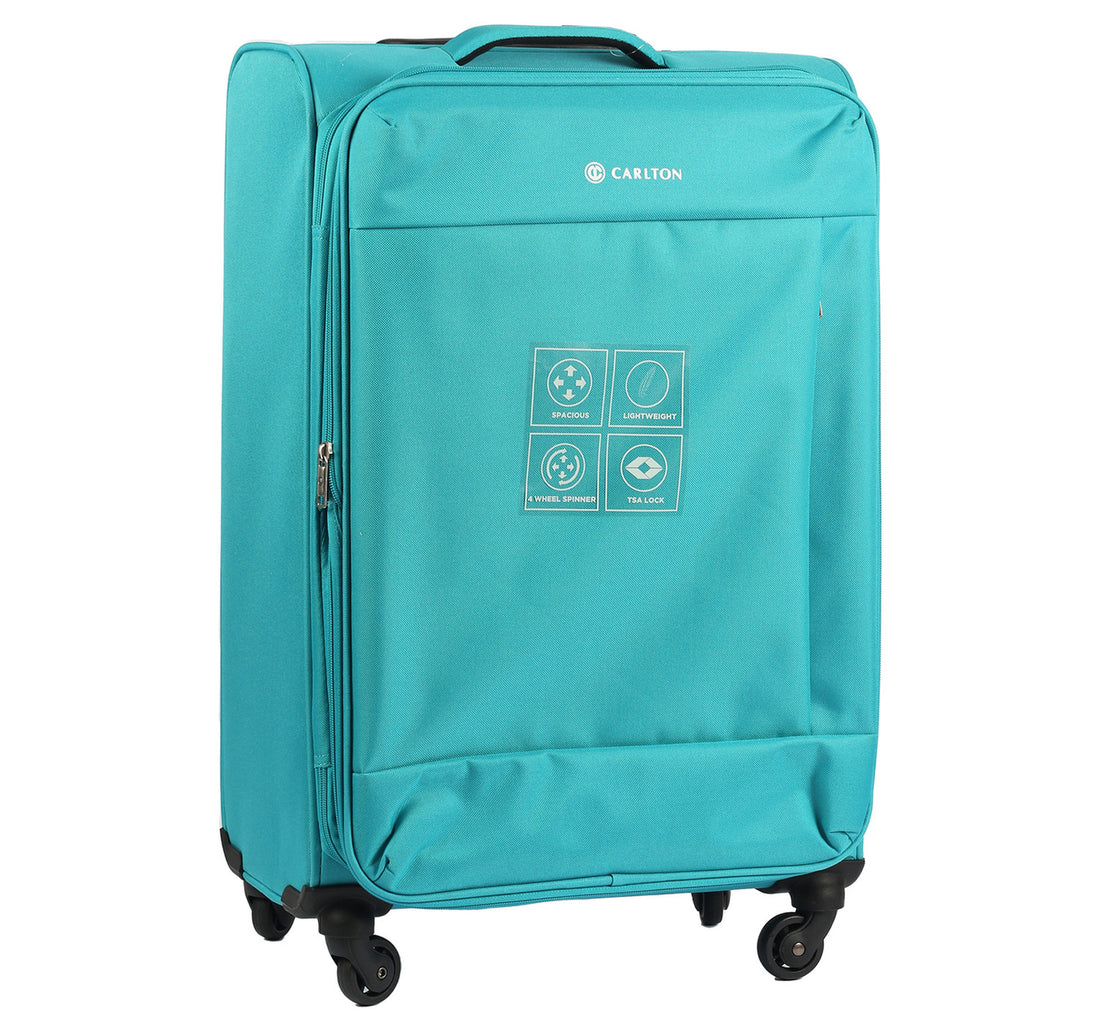 Carlton Elante 4 Wheel Soft Trolley, 77 cm, Turquoise