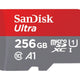 SanDisk Ultra UHS I MicroSD Card, 256 GB, 150MB/s, Gray/Red, SDSQUAC-256G-GN6MN