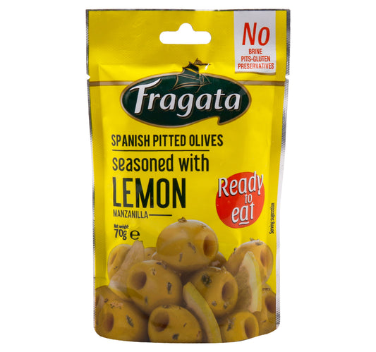 زيتون فراجاتا إسباني منزوع النوى متبل بالليمون والمانزانيلا 70 جم