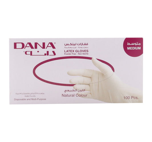 Dana Disposable Gloves Latex Medium 100 pcs