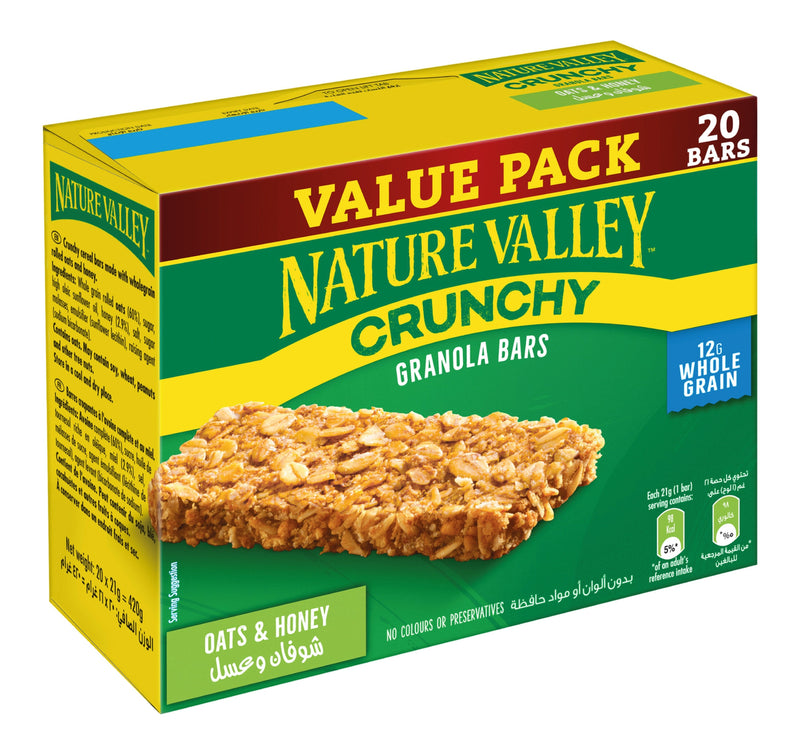 Nature Valley Crunchy Oats & Honey Cereal Bar 20 x 21 g Lulu Hypermarket