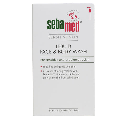 غسول سيباميد السائل للوجه والجسم بدرجة حموضة 5.5، 300 مل