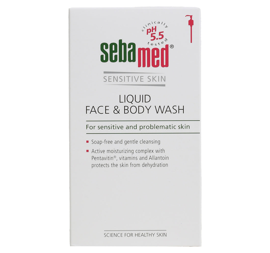 غسول سيباميد السائل للوجه والجسم بدرجة حموضة 5.5، 300 مل