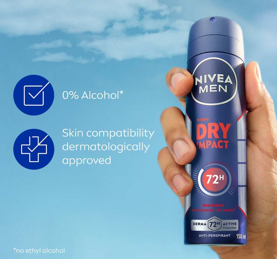 Nivea Men Dry Impact Anti-Perspirant Deodorant for Men with 72H Protection Spray 150 ml