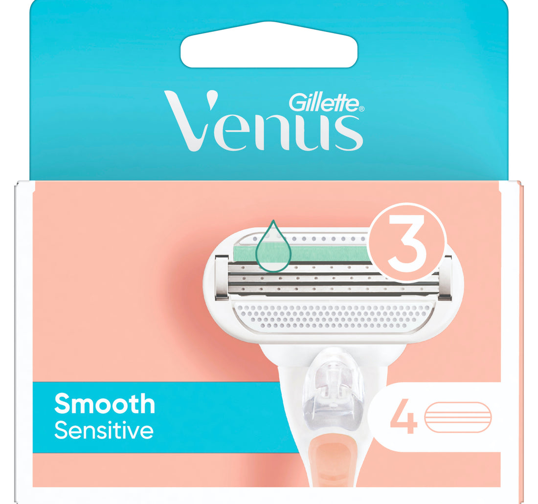 Gillette Venus Smooth Sensitive Women's Razor Blade Refills 4 pcs