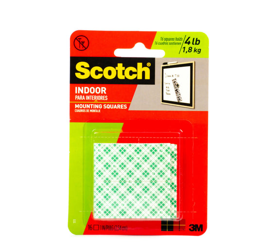 3M Scotch Heavy Duty Mounting Squares 16Pcs